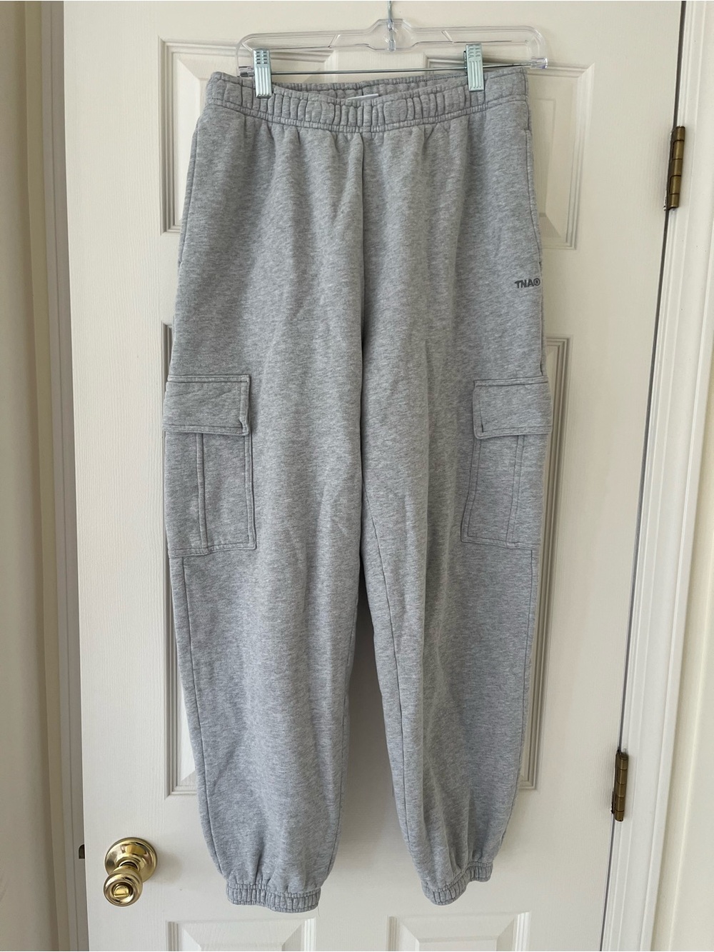 Aritzia TNA Sweatfleece Cozy Fleece Mega Fit Cargo Pants Medium Gray Loungewear